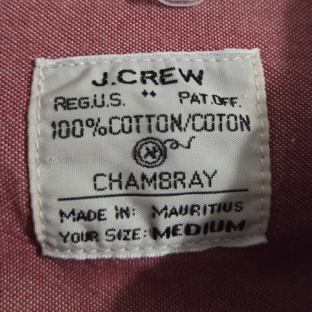 Medium Jcrew Chambray Red Button-Down Shirt - image 2